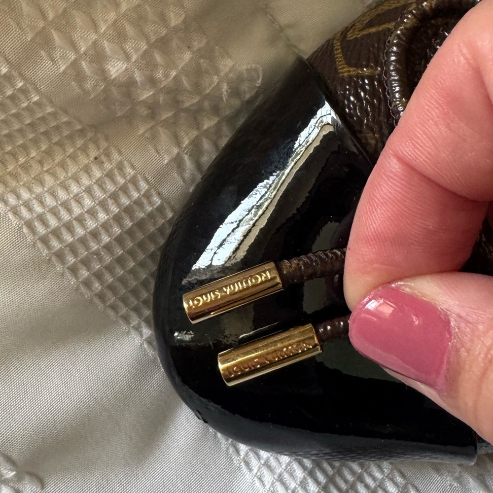 Authentic Louis Vuitton Brown black Monogram Ballet Flats size 36 - Picture 10 of 17